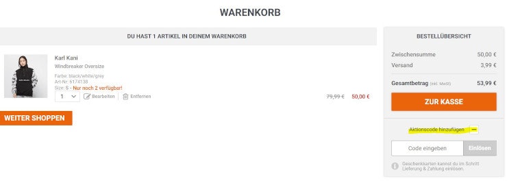 Gutschein bei snipes einlösen