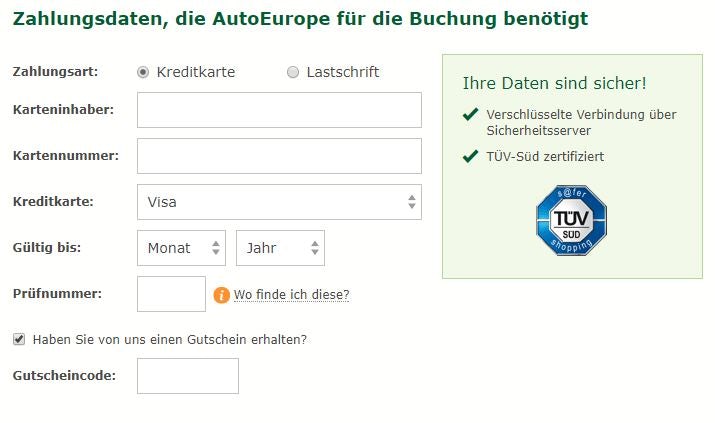 Billiger Mietwagen Gutschein Top Rabattcodes Februar 2020