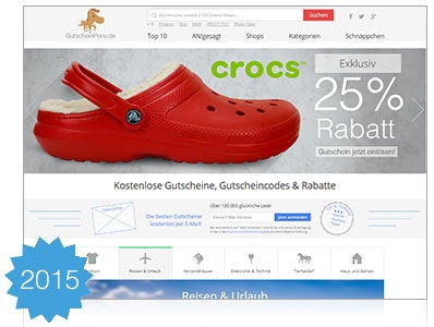 Gutscheinpony Screenshot from 2015