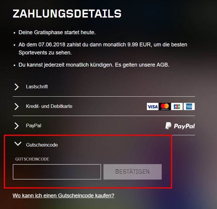 Gutscheincode Dazn Gutscheincode Dazn