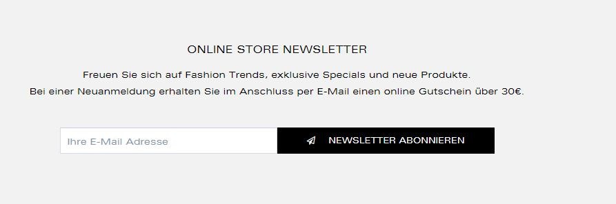 Meldest du dich für den Newsletter an, erhältst du einen 30 Euro Strenesse Gutschein