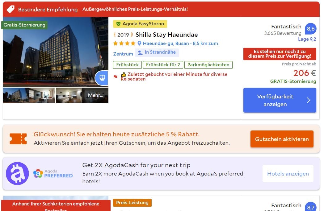 agoda Gutschein einlösen
