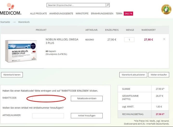Medicom Gutschein