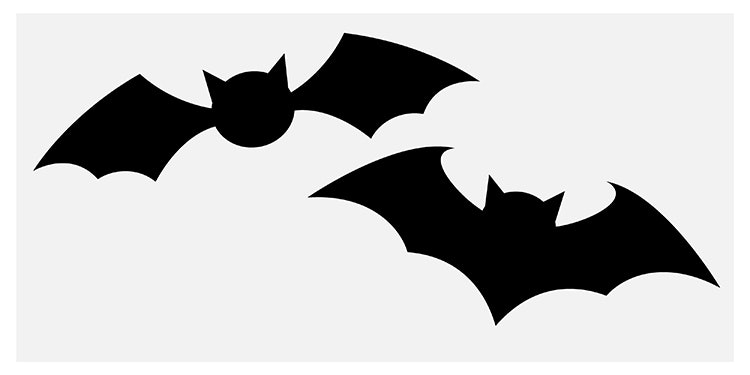 Halloween Deko aus schwarzen Fledermäusen