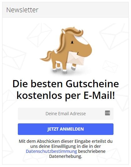 Beauty und Gesundheit Gutscheincodes - Newsletter-Anmeldung