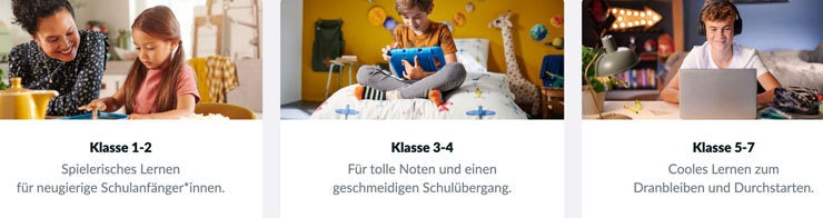 Lernstoff für Klasse 1 bis 7