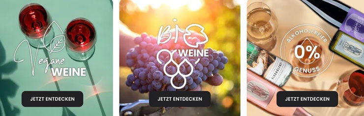 Vegane Weine 6 Bio-Weine online kaufen