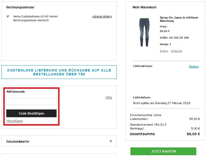 Topman Gutschein funktioniert