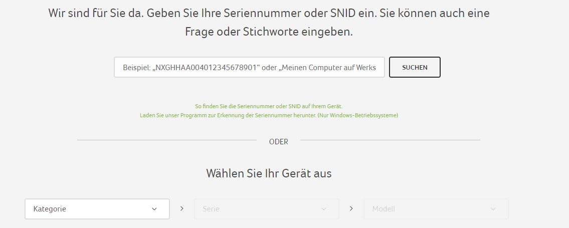 Der Acer Kundendienst hilft dir gleich auf mehreren Ebenen