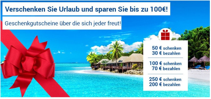 Ab in den Urlaub Geschenkgutscheine verschenken