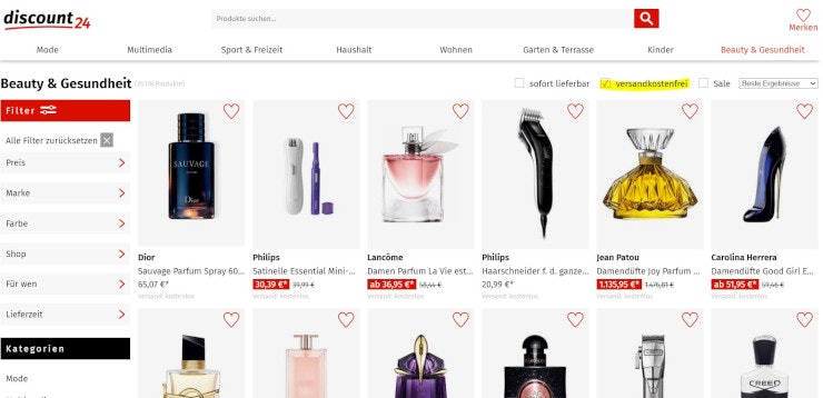 discount24 Gutschein für viele Produkte