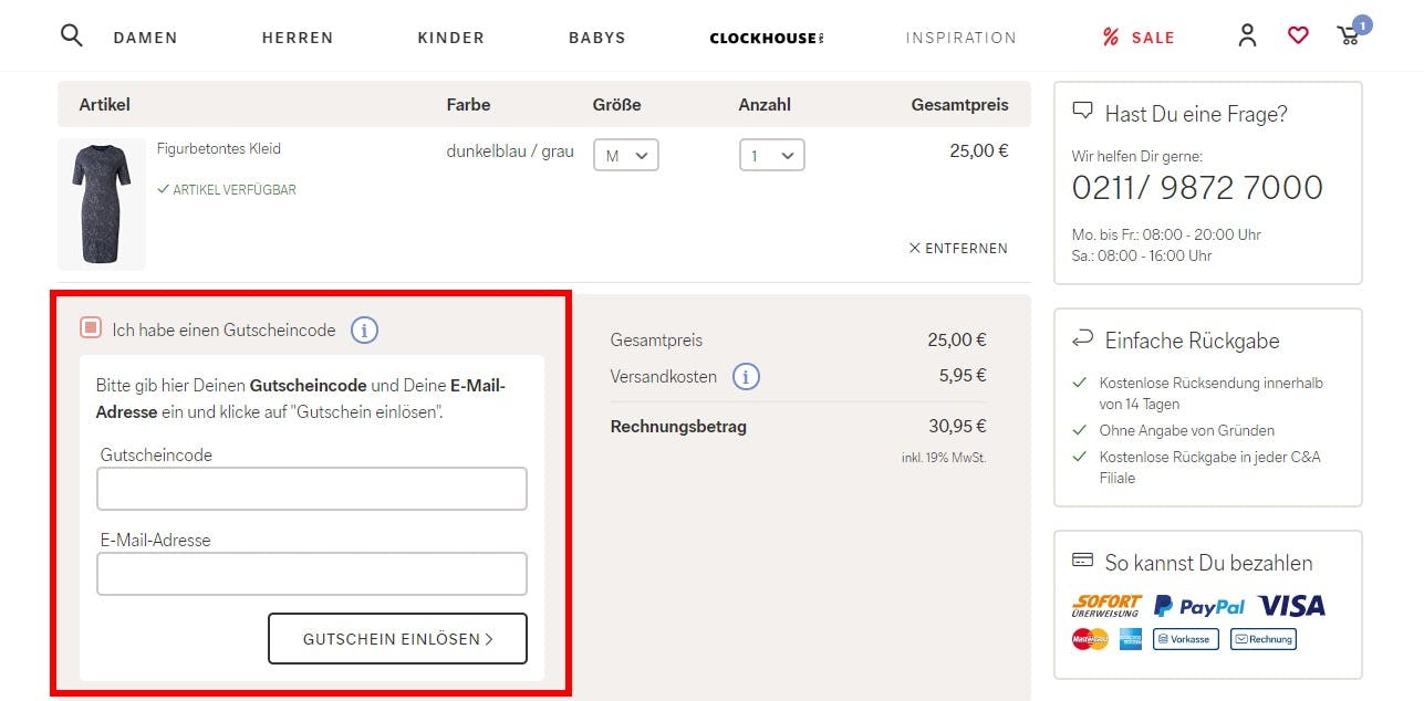 ≫ C&A Gutschein • 10 Rabatt • Juli 2018