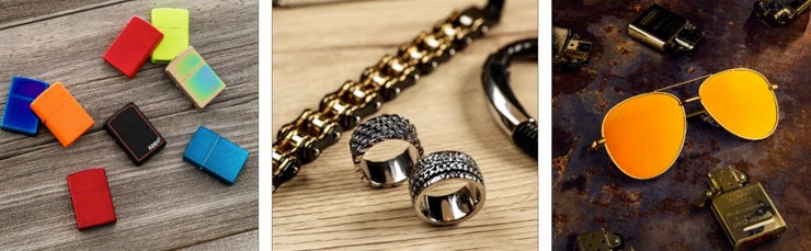 Schmuck und Sonnenbrillen von zippo