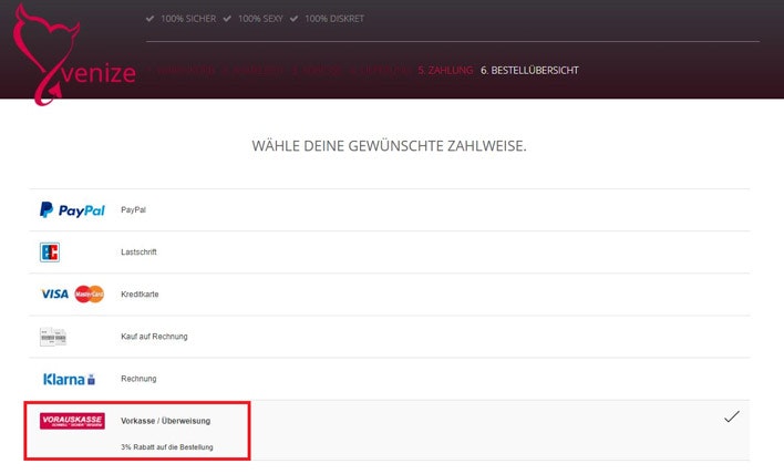 venize Aktionscode
