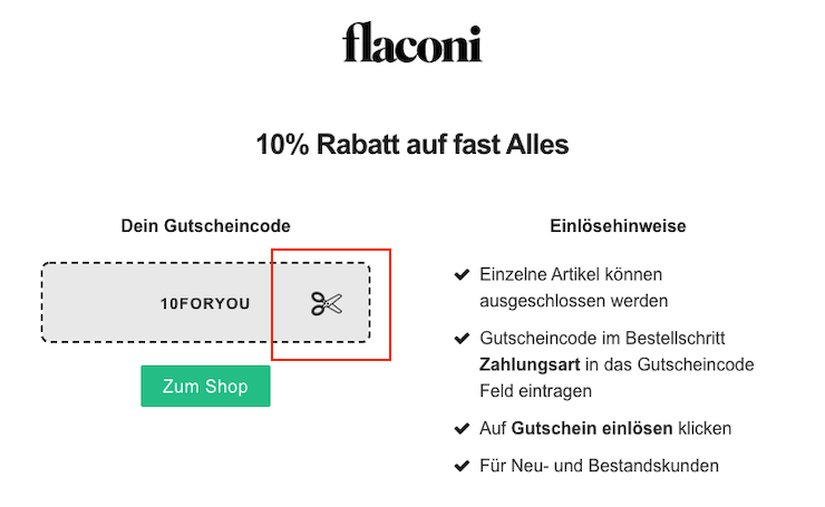 flaconi versandkosten gutschein
